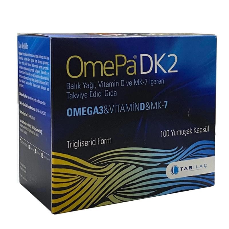 Omepa DK2 Omega 3 -Vitamin D - Menaq 7 100 Yumuşak Kapsül