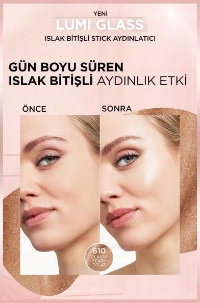 L'Oréal Paris Lumi Glass Islak Bitişli Stick Aydınlatıcı - 610 Glassy Pearl Eclat