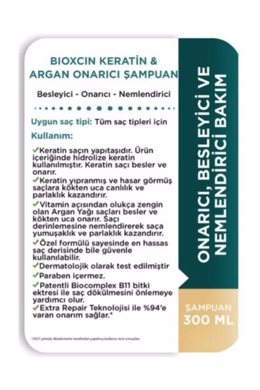 Bioxcin Keratin Argan Onarıcı Şampuan 300 ml