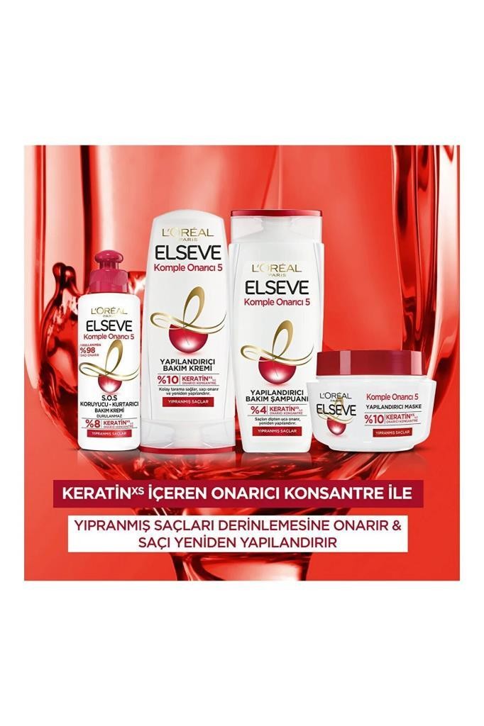 L'Oréal Paris Elseve Komple Onarıcı 5 Şampuan 360 ml + Bakım Kremi 175 ml Set