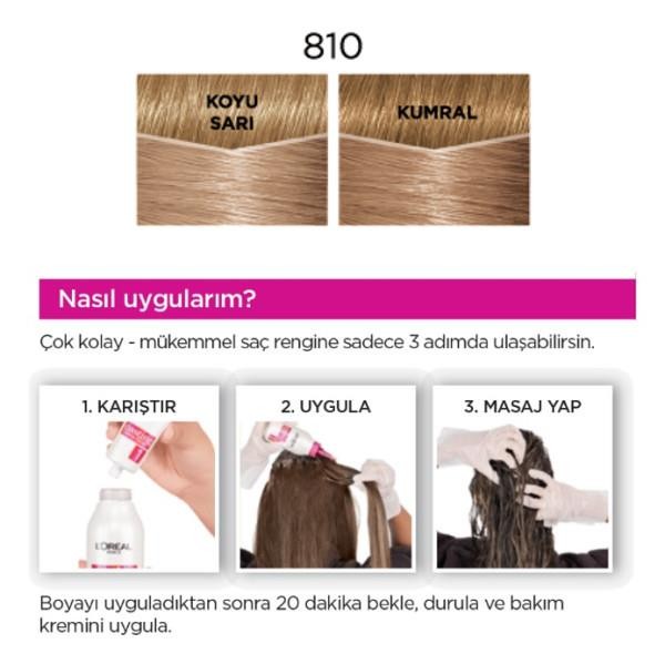 L’Oréal Paris Casting Crème Gloss Saç Boyası - 810 Parlak Küllü Sarı