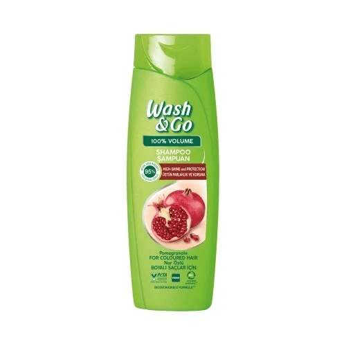 Wash & Go Nar Özlü Boyalı Saçlar İçin Şampuan 360 ml 