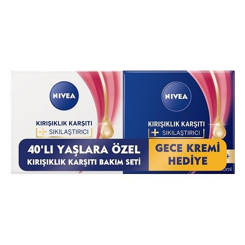 Nivea Kırışıklık Karşıtı Yenileyici Yüz Kremi Seti 45+ Yaş Gündüz Kremi 50ml + Gece Kremi 50ml