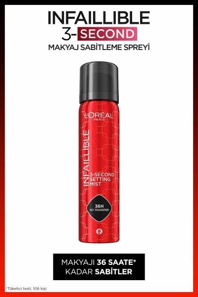 Loreal Paris Infaillible 3-Second Makyaj Sabitleme Spreyi 75 ml 