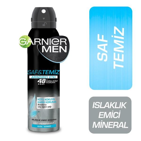Garnier Men Saf ve Temiz Aerosol Deodorant 150 ml