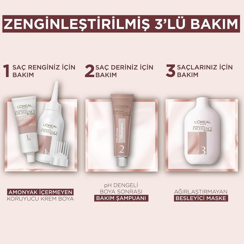 L’Oréal Paris Excellence Creme Nude Renkler Saç Boyası - 4U Nude Kahve