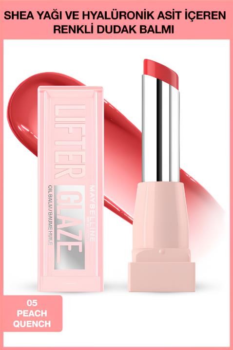 Maybelline New York Lifter Glaze Renkli Dudak Balmı - 005 Peach Quench
