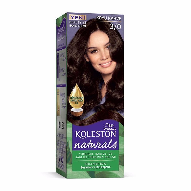 Koleston Naturals Kalıcı Krem Saç Boyası - 3.0 Koyu Kahve