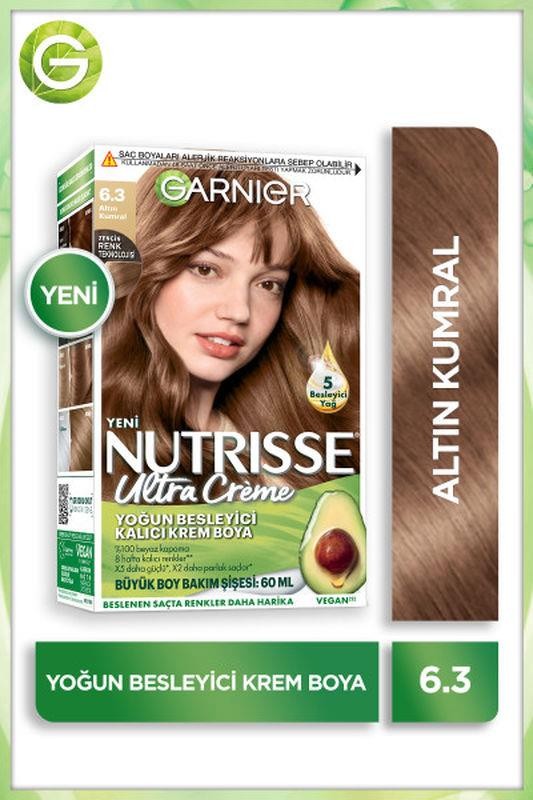Garnier Nutrisse Yoğun Besleyici Kalıcı Krem Saç Boyası - 6.3 Altın Kumral