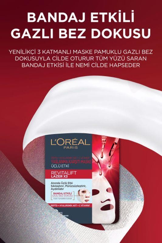L'Oréal Paris Revitalift Lazer X3 Yaşlanma Karşıtı Maske