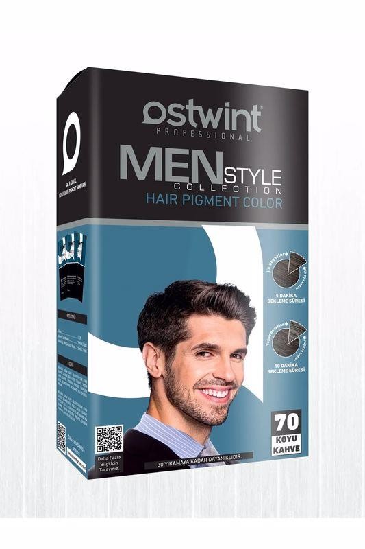 Ostwint Men Pigment Color Beyazlık Giderici Şampuan Boya - 70 Koyu Kahve