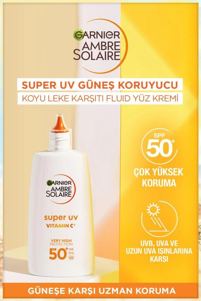 Garnier Ambre Solaire Super UV Vitamin C SPF 50+ Leke Karşıtı Güneş Koruyucu 40ml