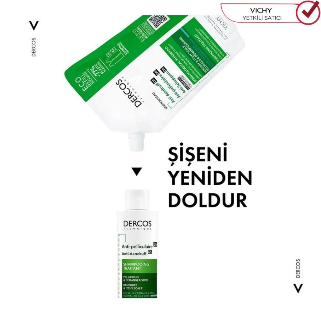Vichy Dercos Anti Dandruff Kepek Karşıtı Şampuan Yeniden Dolum Paketi 500 ml