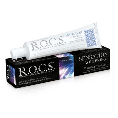 Rocs Sensation Yoğun Parlatıcı-Beyazlatıcı Diş Macunu 60ml