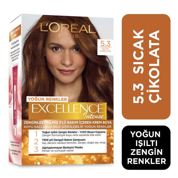 L’Oréal Paris Excellence Intense Saç Boyası - 5.3 Sıcak Çikolata