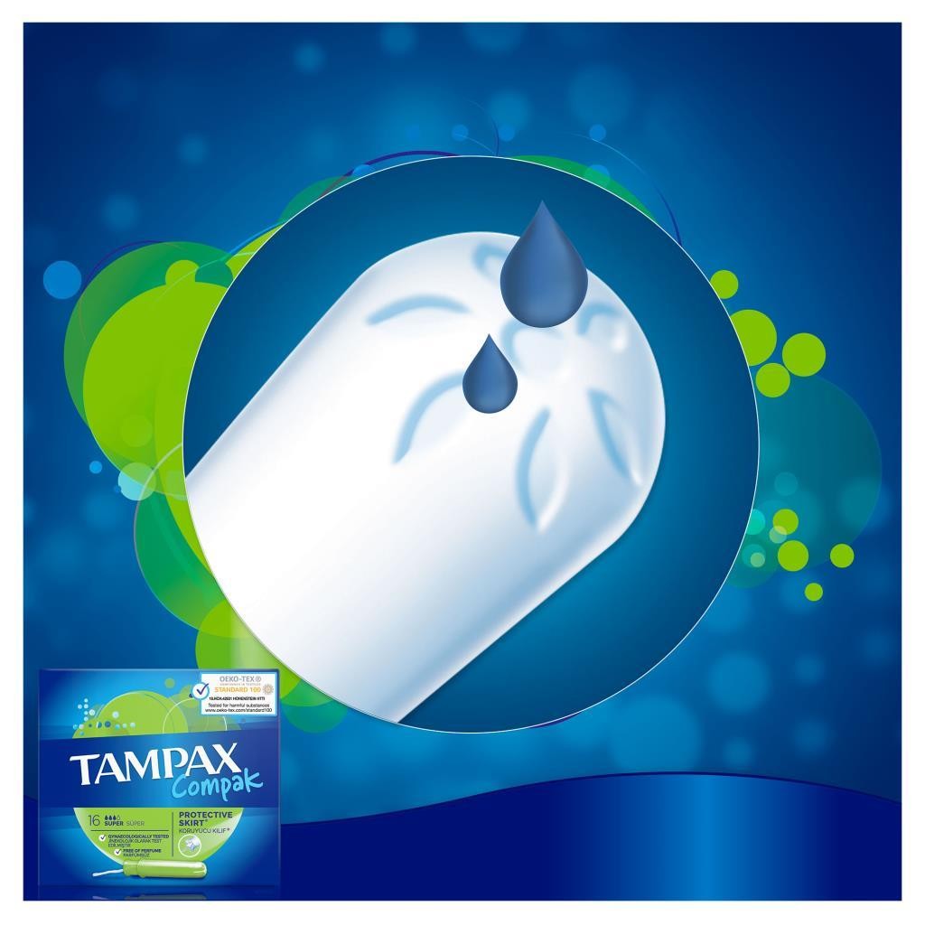 Tampax Compak Süper Tampon 16'lı