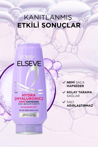 Loreal Paris Elseve Hydra (Hyaluronic) Nemi Hapseden Saç Bakım Kremi 250 ml