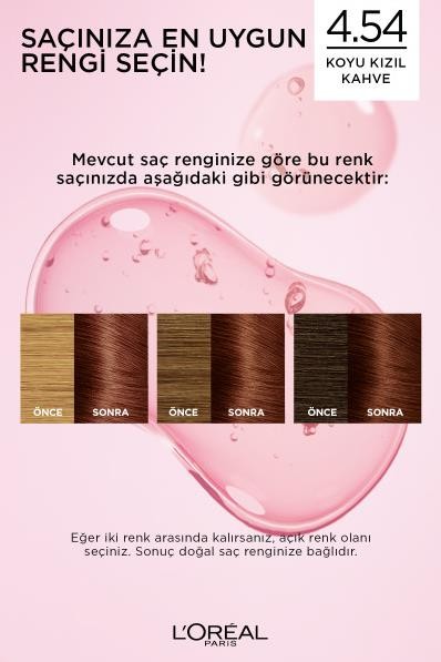 L'Oréal Paris Excellence Creme Saç Boyası 4.54 Koyu Kızıl Kahve