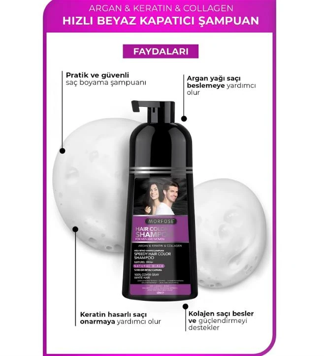 Morfose Erkek Saç & Sakal Beyaz Kapatıcı Şampuan 420 ml