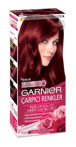 Garnier Çarpıcı Renkler Krem Saç Boyası - 5.62 Parlak Lal Kızılı