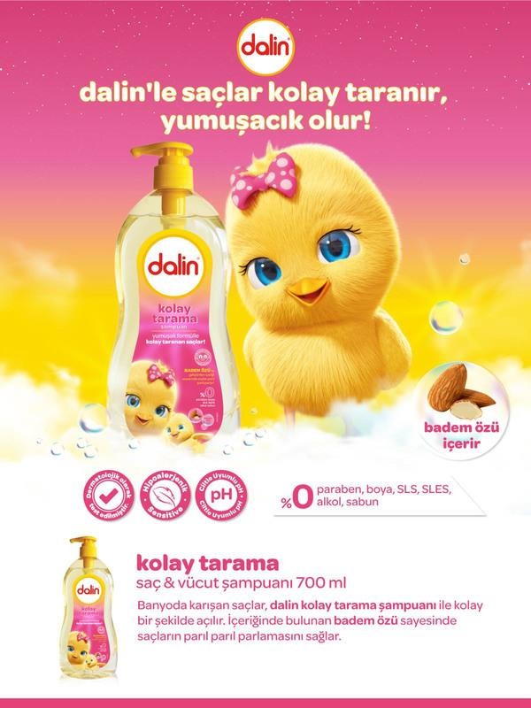 Dalin Kolay Tarama Bebek Şampuan 700 ml