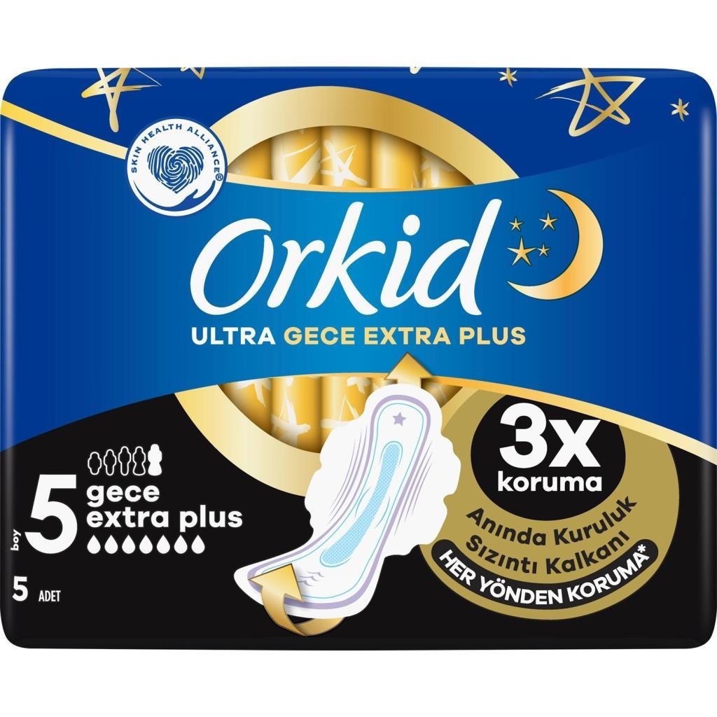 Orkid Ultra Gece 5 Boy Extra Plus Hijyenik Ped 5'li