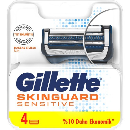 Gillette Skinguard Sensitive Yedek Tıraş Bıçağı 4'lü
