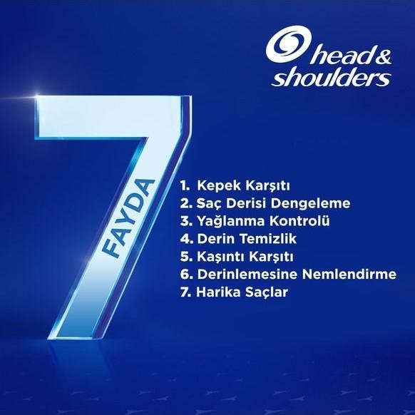 Head&Shoulders 7 Fayda 1 Arada Kafeinli Saç Dökülmesine Karşı Şampuan 360 ml