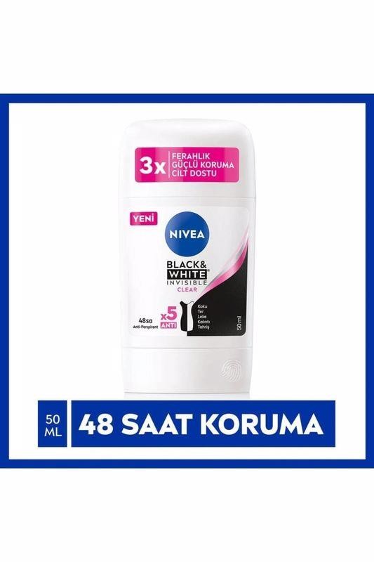 Nivea Women Black&White İnvisible Clear Stick Deodorant 50 ml