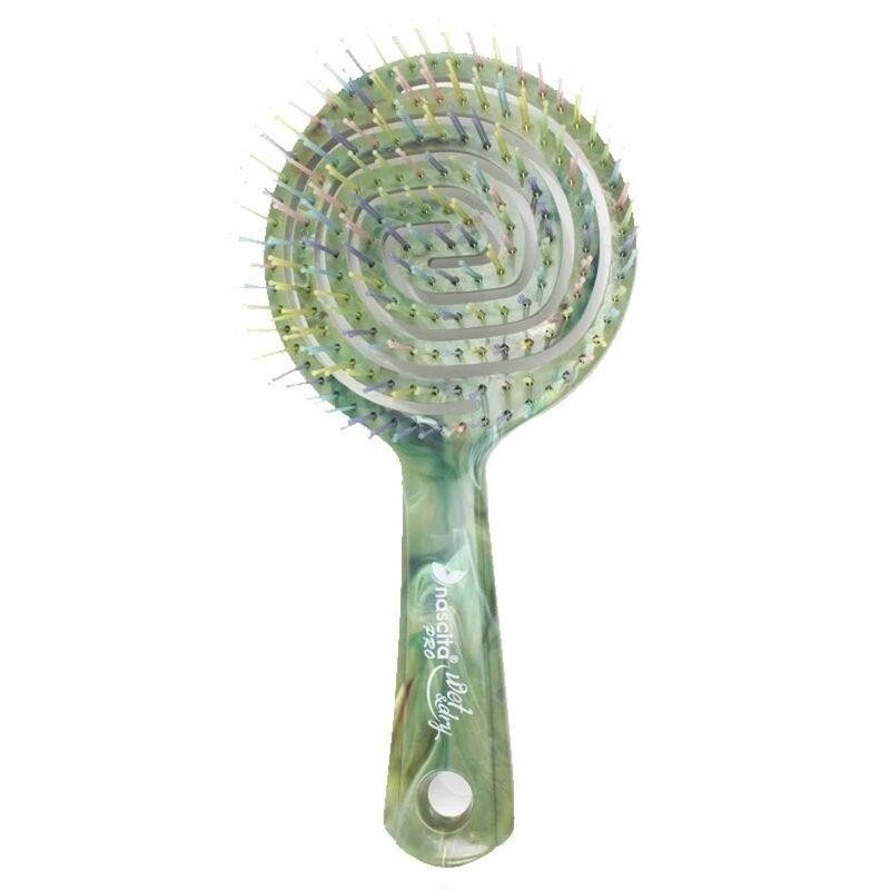 Nascita Pro Üç Boyutlu Oval Saç Fırçası - 17 Yeşil Mermer