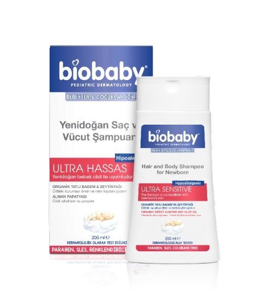Biobaby Ultra Sensitive Yenidoğan Saç ve Vücut Şampuanı 200 ml