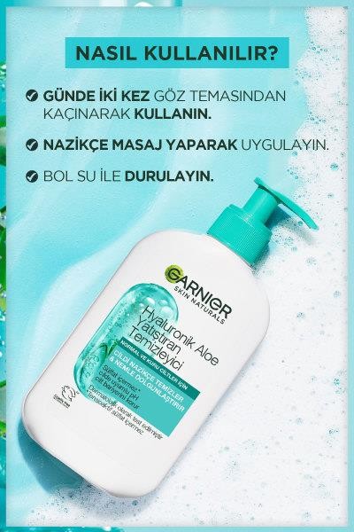 Garnier Hyaluronik Aloe Nemlendiren ve Yatıştıran Temizleyici 250 ML