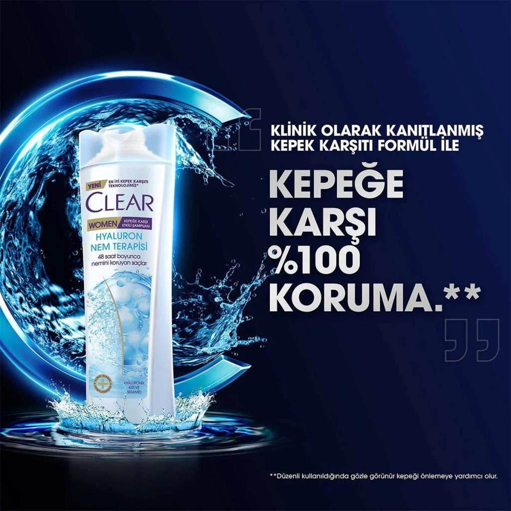 Clear Women Hyaluron Nem Terapisi Şampuan 350 ml 