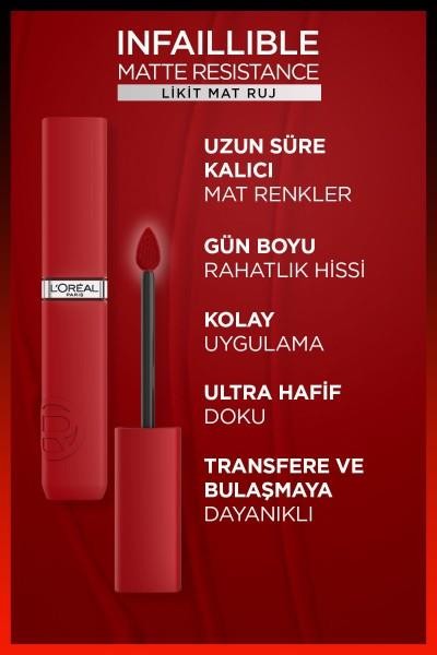 Loreal Paris Infaillible Matte Resistance Likit Mat Ruj - 420 Le Rouge Paris 