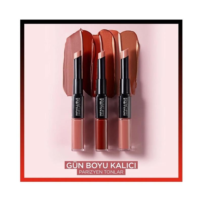 L’Oréal Paris Infaillible 2-Step 24HR Lipstick Likit Ruj & Balm - 312 Incessant Russet