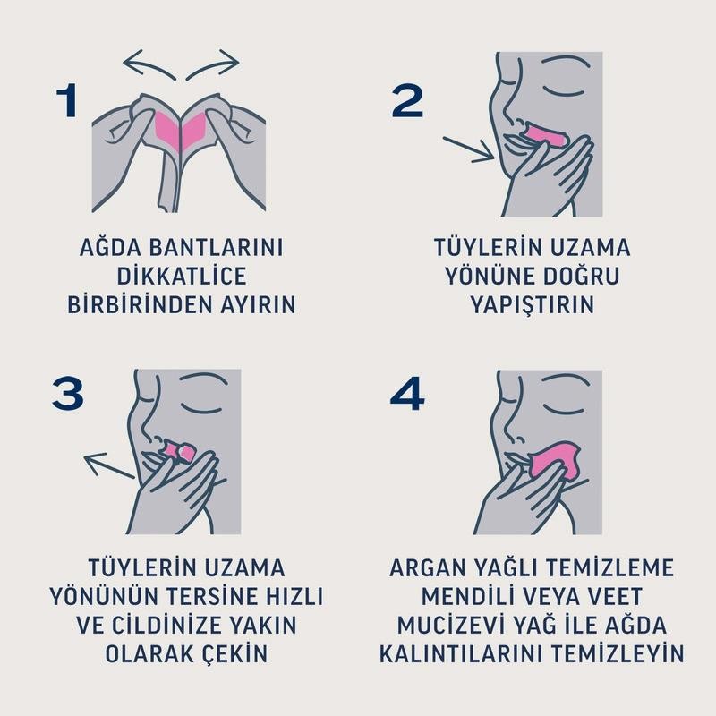 Veet Professional Yüze Özel Sir Ağda Bantları 20'li 