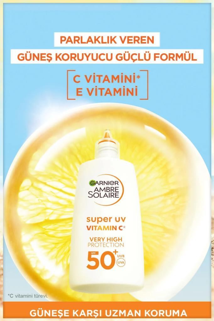Garnier Ambre Solaire Super UV Vitamin C SPF 50+ Leke Karşıtı Güneş Koruyucu 40ml