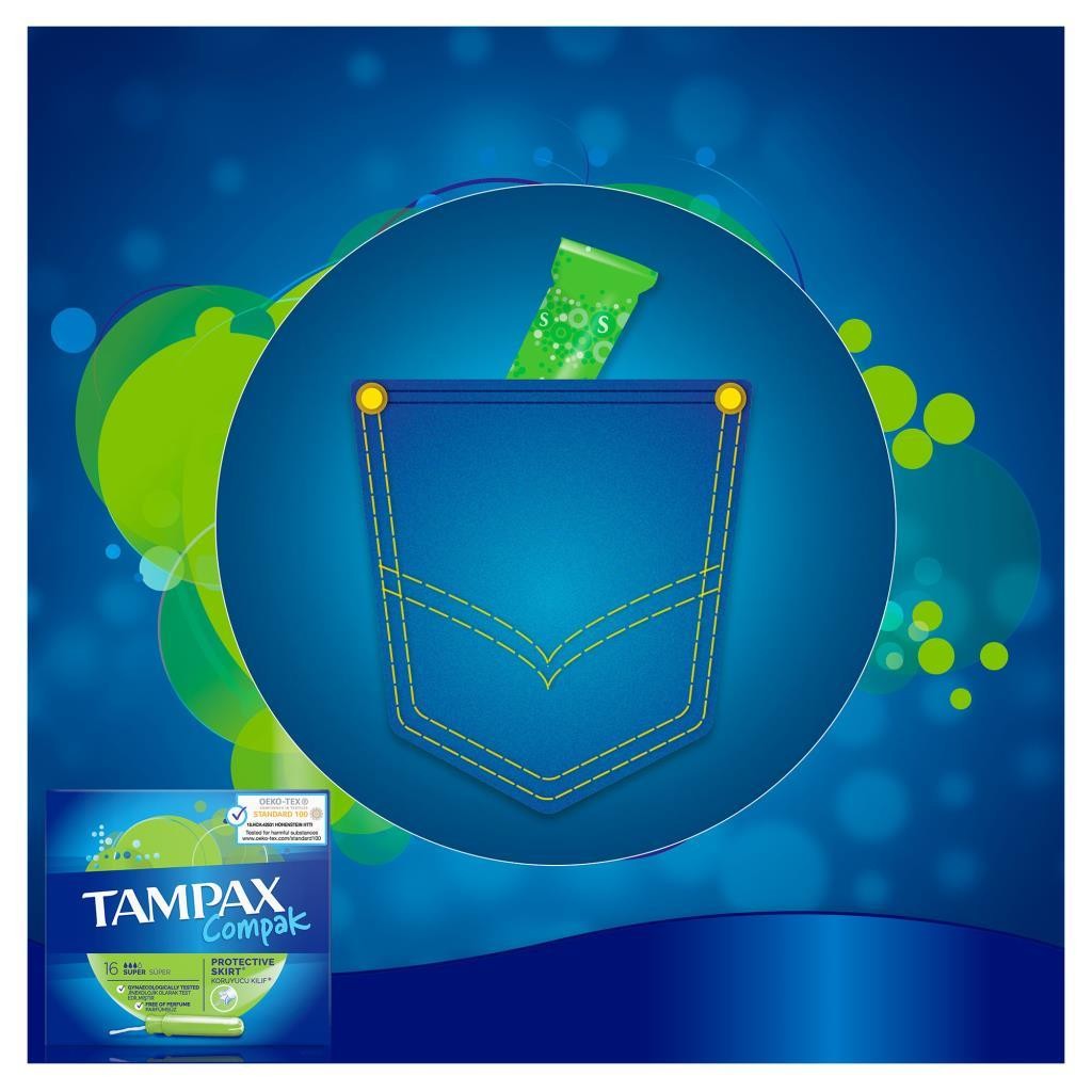 Tampax Compak Süper Tampon 16'lı