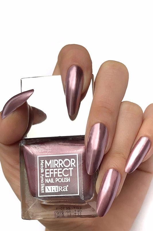 Mara Metalik Ayna Efektli Oje - Pink