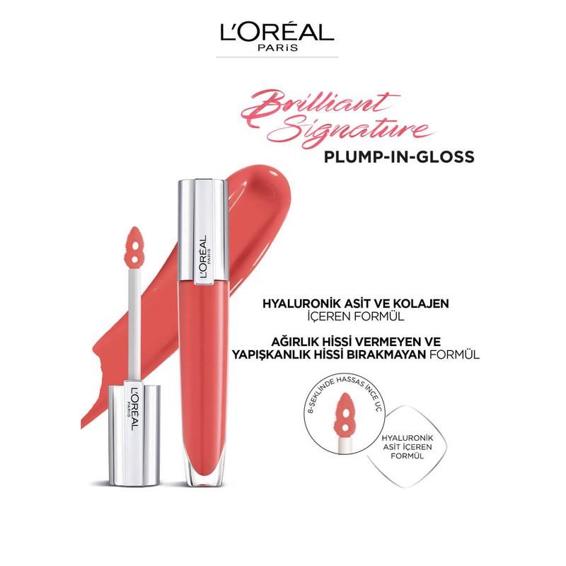 L’Oréal Paris Brilliant Signature Plump In Gloss Likit Ruj - 410 I Inflate