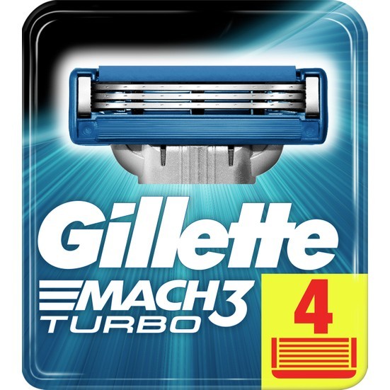 Gillette Mach3 Turbo Yedek Bıçak 4'lü