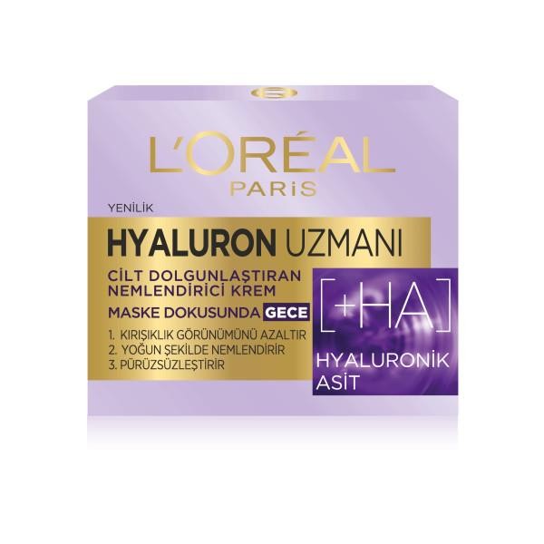 L’Oréal Paris Hyaluron Uzmanı Cilt Dolgunlaştıran Nemlendirici Gece Kremi 50 ml