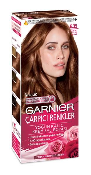 Garnier Çarpıcı Renkler Krem Saç Boyası - 6.35 Çarpıcı Altın Kahve