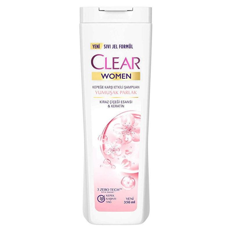 Clear Women Yumuşak Parlak Kepeğe Karşı Etkili Şampuan 350 ml