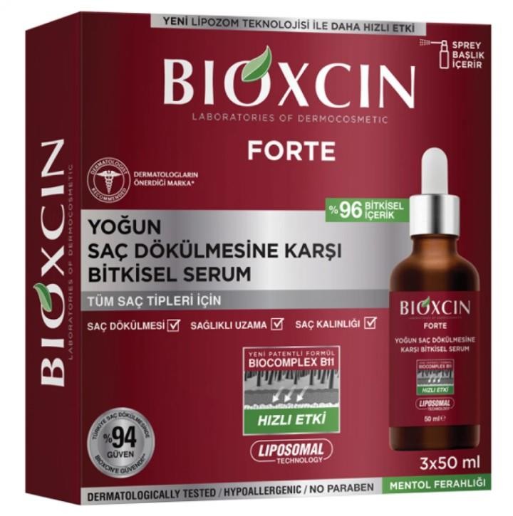 Bioxcin Forte Yoğun Saç Dökülmesine Karşı Bitkisel Serum 3x50 ml