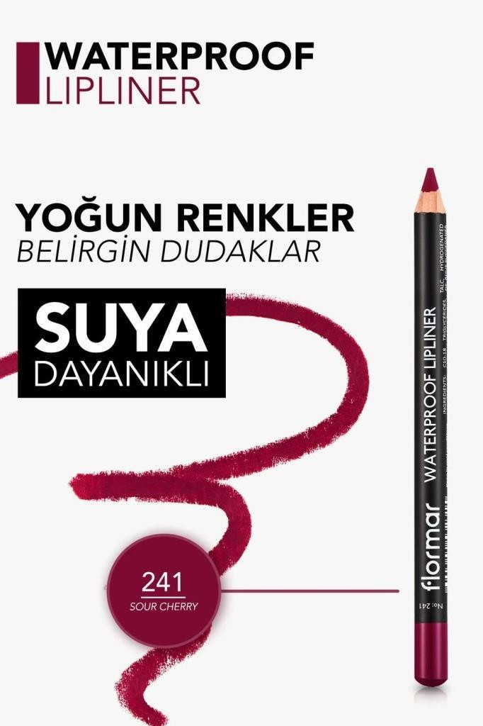 Flormar Waterproff Lipliner Dudak Kalemi - 241 Sour Cherry 