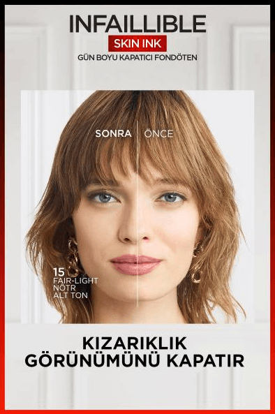 L'Oréal Paris Skin Ink Gün Boyu Kapatıcı Fondöten - Nötr Alt Ton 15