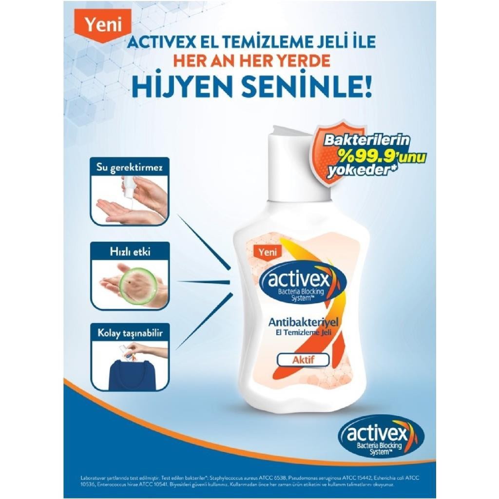 Activex Antibakteriyel El Temizleme Jeli Aktif 100 ml