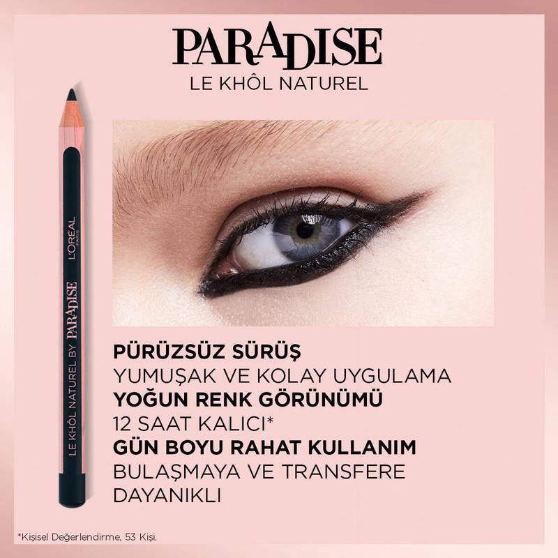 L’Oréal Paris Le Khol Naturel by Paradise Eyeliner - 101 Midnight Black