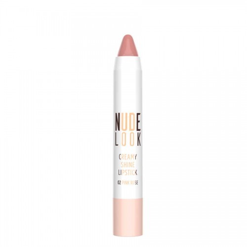 Golden Rose Nude Look Creamy Shine Lipstick - 02 Pink Rose